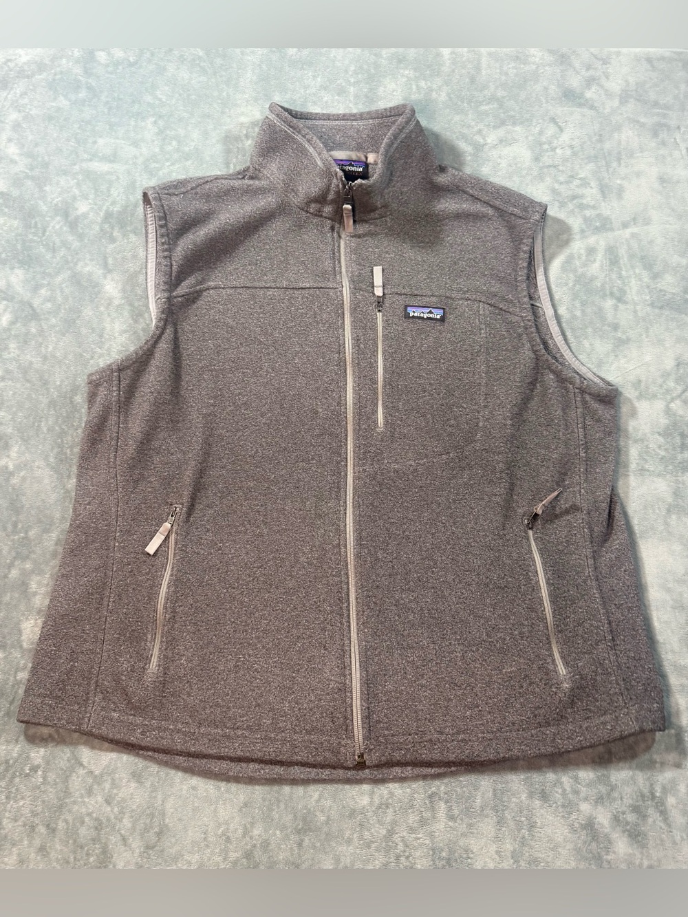 Patagonia Synchilla Gray Fleece Full Zip Vest Men’s XL